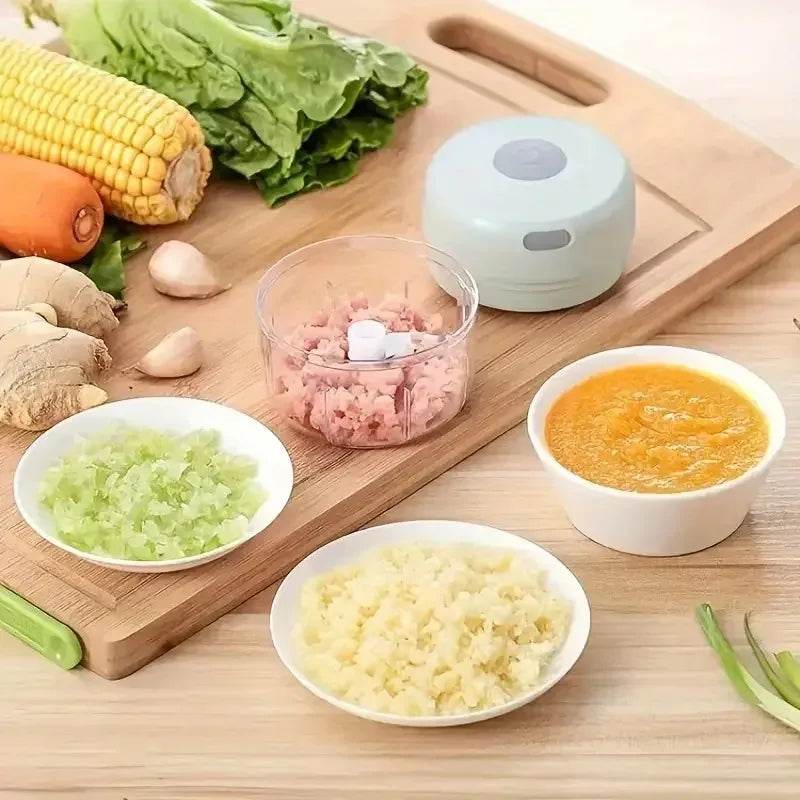 100ML/250ML Mini Electric Garlic Chopper USB Meat Grinder Garlic Masher Machine Sturdy Durable Crushed Ginger Vegetable Crusher - AIAZ