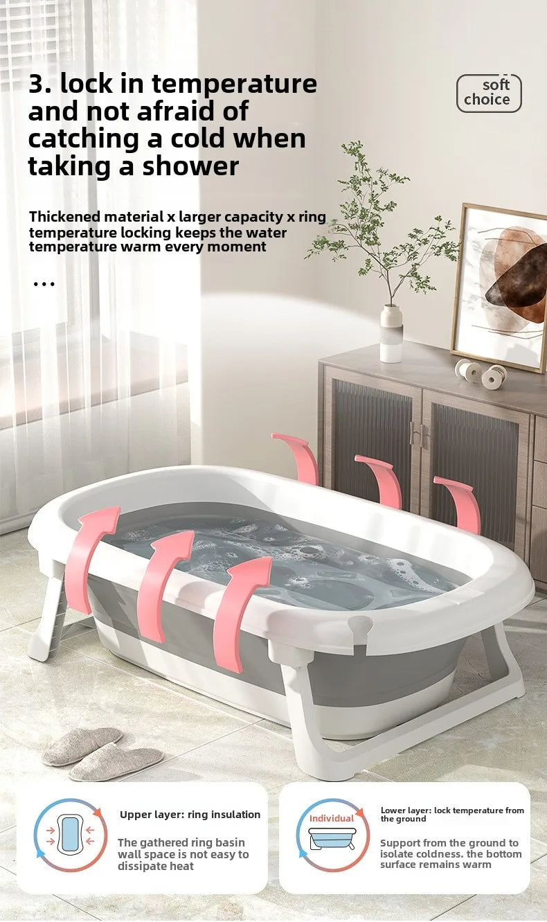 Baby Bath Tub Set with Hanger,Newborn Tub,Non-slip,Complete Bathing Set,Baby Bath Basin,Durable Bathtub,Plastic Baby Bathtub