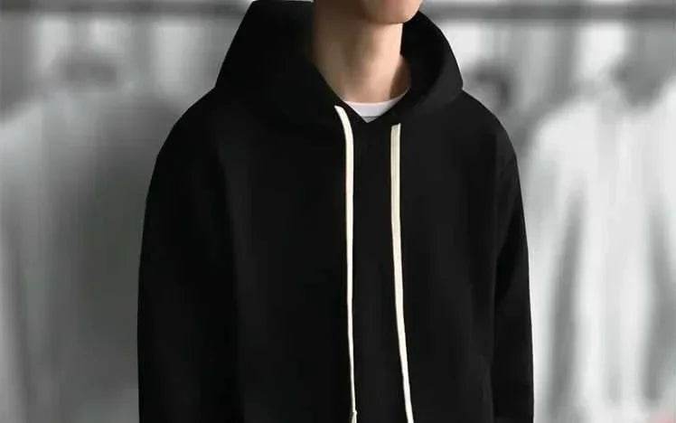 Male Clothes Hooded Solid Sweatshirt For Men No Logo Hoodies Yellow Designer Sweat Shirt Simple Elegant Hot Low Price New In S - AIAZ