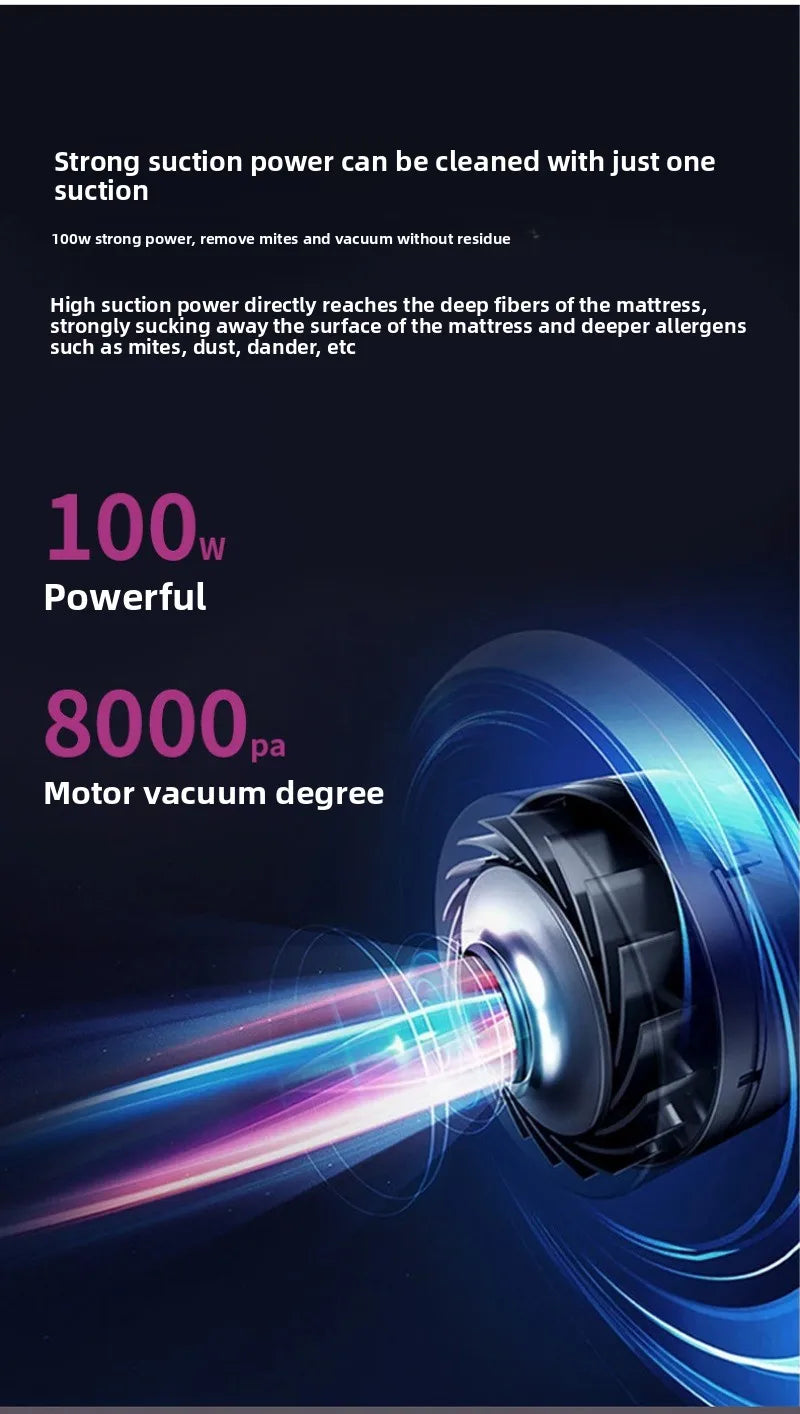 Mite Remover Household Bed Vacuum Cleaner Wireless Suction Bed Sterilizer Large Suction Remove Mites Pregnant Women and Children