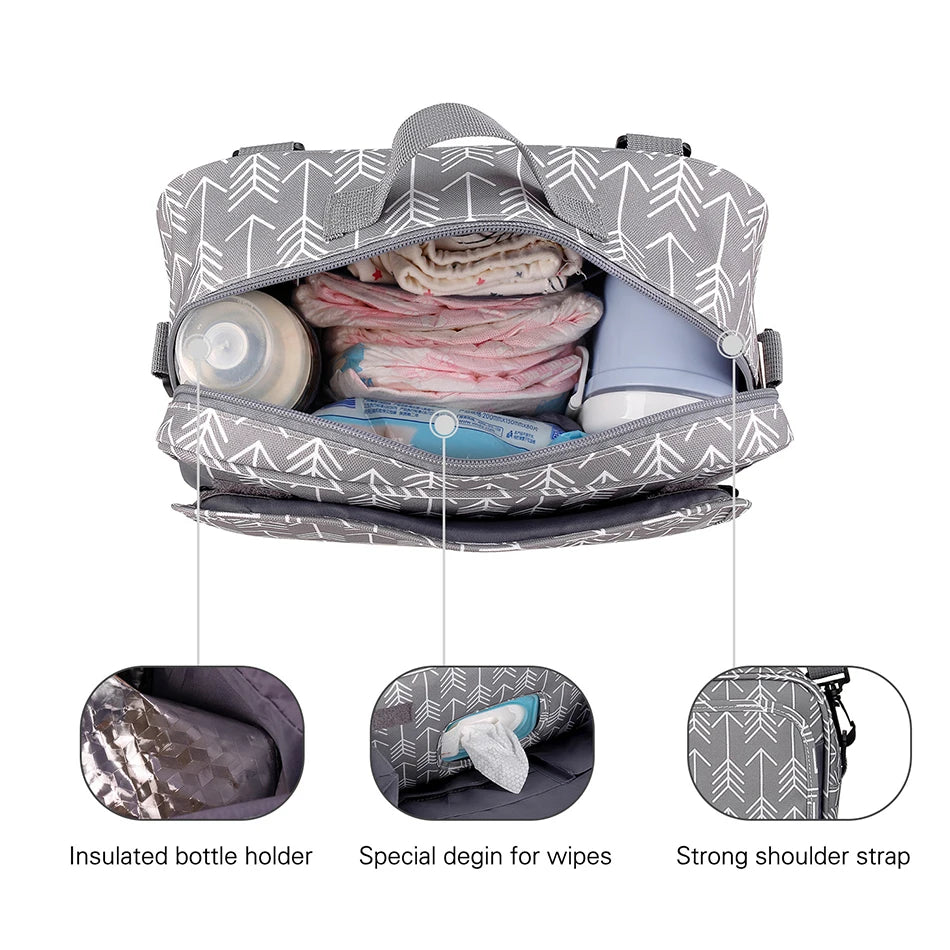 Women Multi-functional Messenger Bags Outdoor Waterproof Stroller Hanging Bag Baby Diaper Bags Adult Casual Cartoon Shoulder Bag