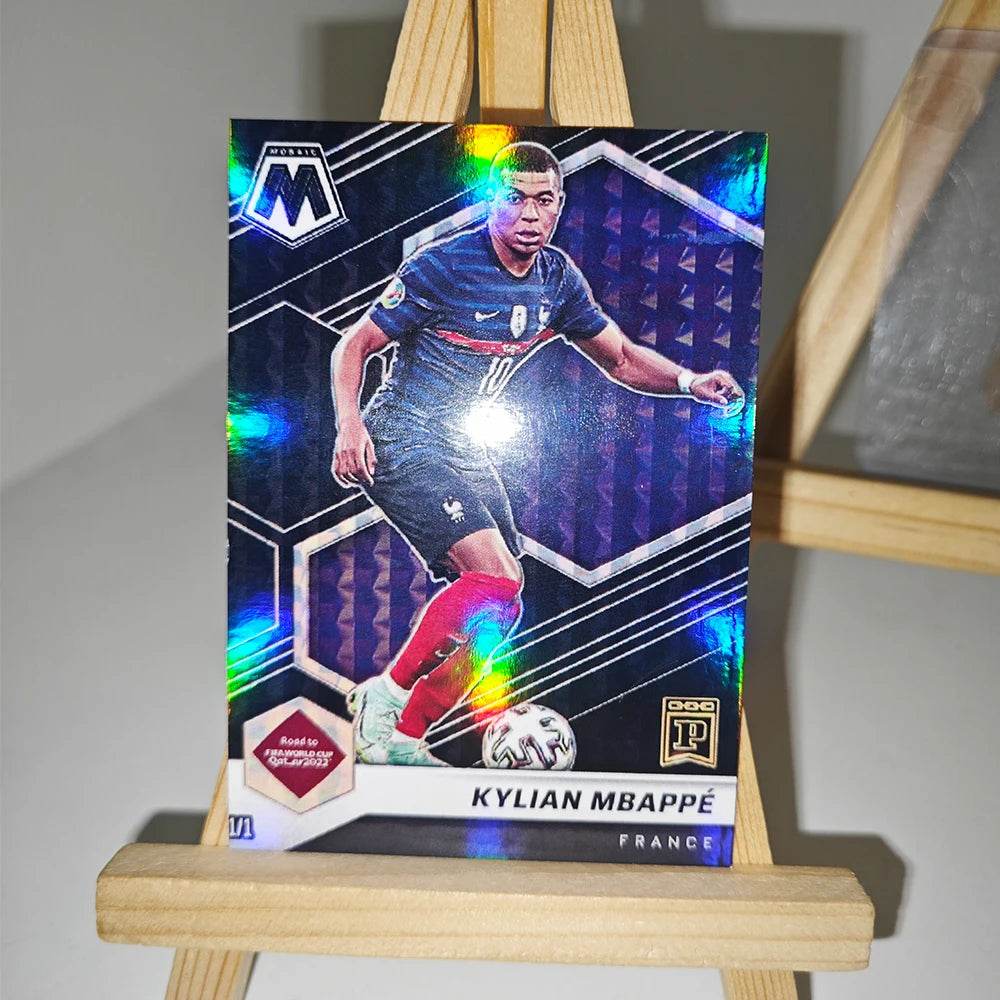 Panini collectible card laser flash DIY Messi Cristiano Ronaldo Kylian Mbappe David Beckham Card bricks Holiday gifts 1.5mmthick - AIAZ