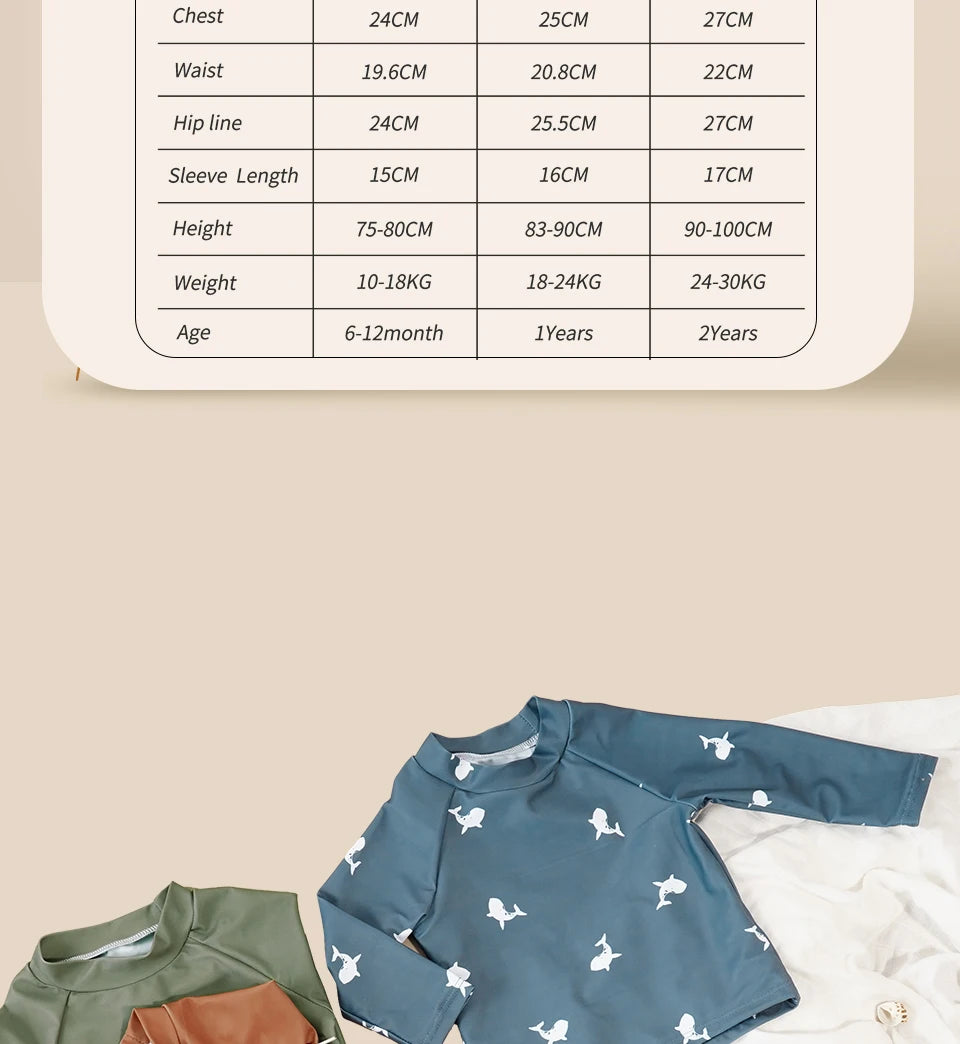 Kangobaby #My Soft Life# 2pcs Set Boys Swimsuits Cool Print Summer Baby Swimwear Beach Surfing