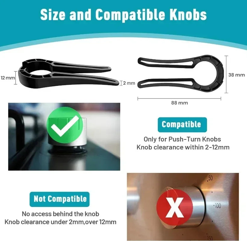 Kitchen Shrinking Gas Stove Knob Lock Baby Protection Oven Knob Cover Lock Child Safety Clip To Prevent Accidental Contact