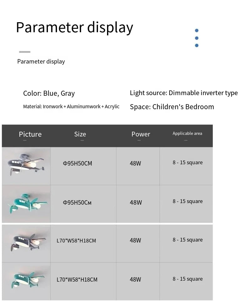 JIANKEXING Bedroom Lights Children's Room Lights Luxury Creative Cartoons Airplanes Chandeliers Modern Minimalist Boys Girls