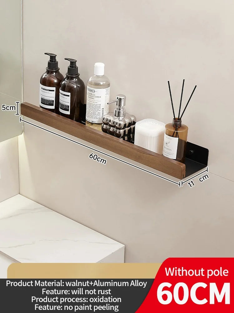 Wooden living room bathroom shelf wall mounted bathroom toilet sink shelf wall storage rack Kitchen shelf storage