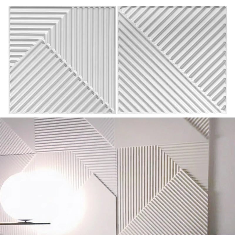 12 Pcs 30cm 3D wall sticker decorative ceiling living room Wood grain wallpaper waterproof 3D Wall panel bathroom kitchen Hotel