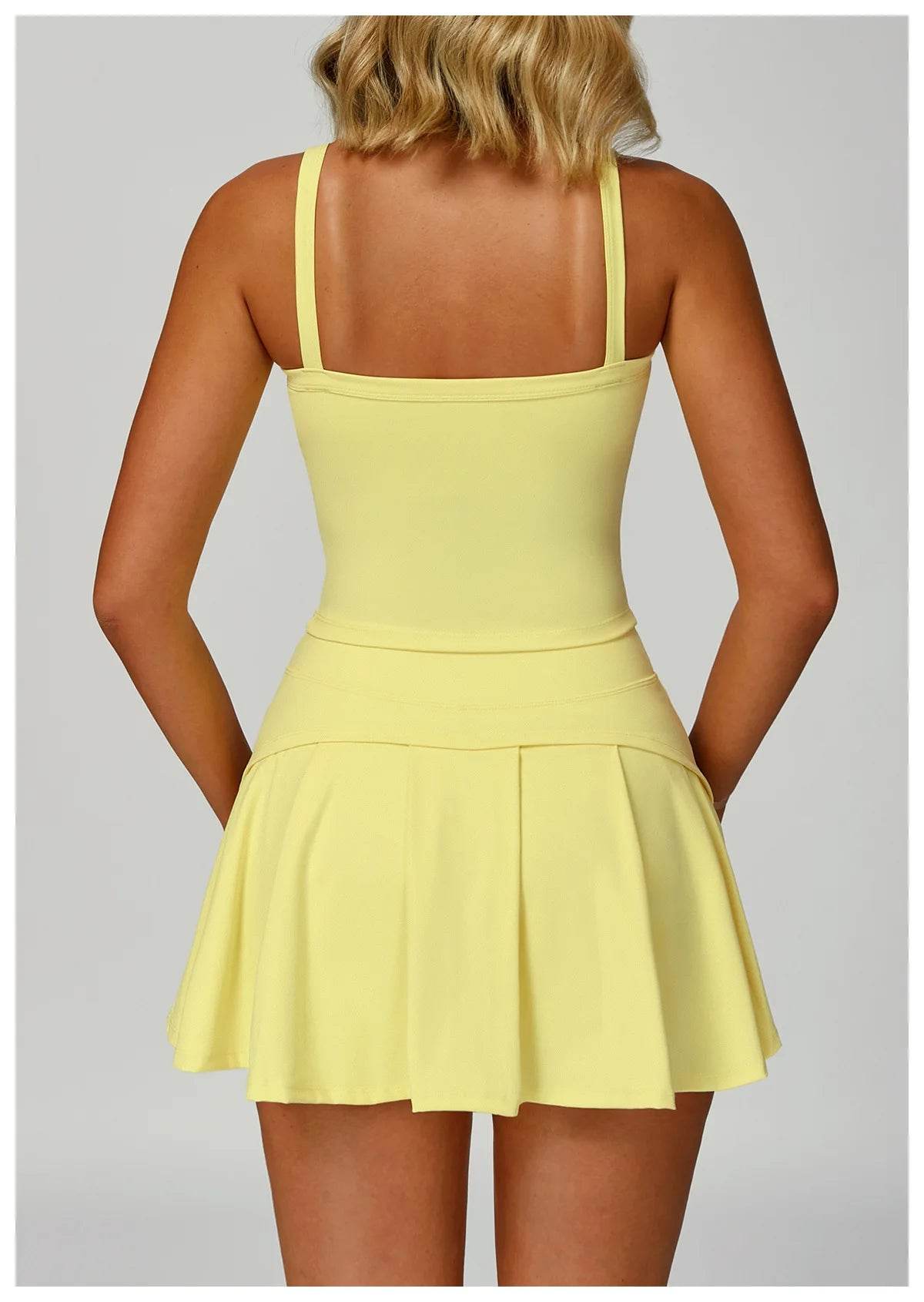 Tennis Top and Skirt Set Women Summer Sport Active Wear Badminton Golf Wear Yoga Outdoor Running Suit Black White Pink Skort - AIAZ