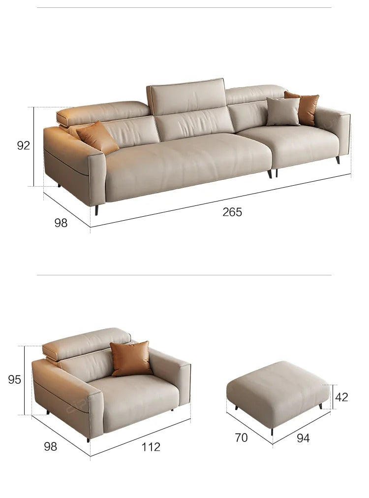 Dipu cream wind technology cloth sofa living room simple modern Italian minimalist Guifei corner cloth sofa combination