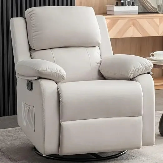For cRecliner Chair, 360 Swivel Rocker Chair for Adults, Small Rocking, Upholstered Fabric Glider Recliner Nursery Chair , Nurse