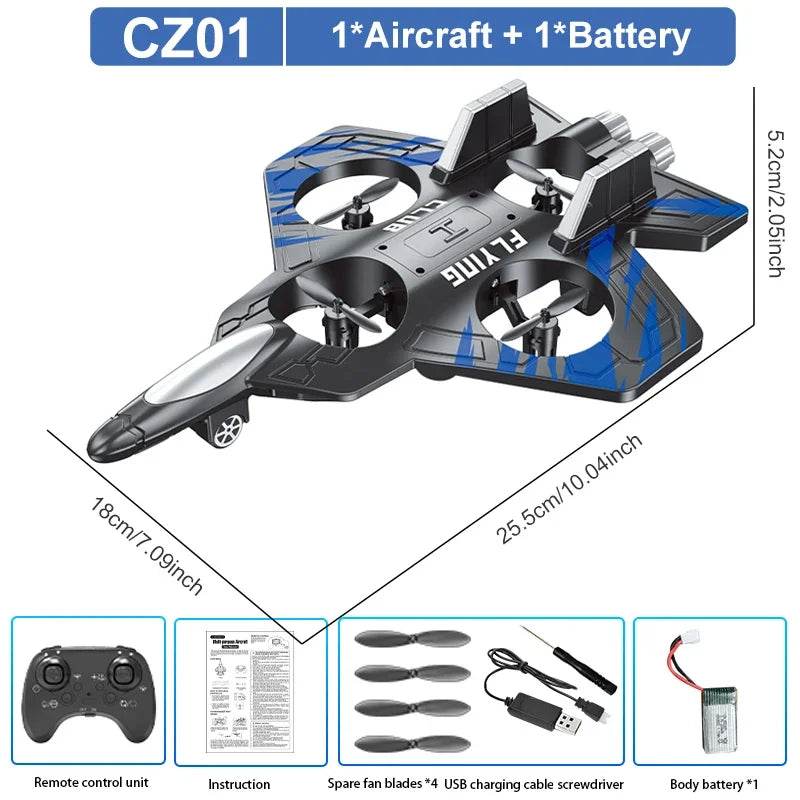 RC Aircraft EPP Foam Stunt Glider Electric Fighter Remote Control Airplane Fall Resistant Plane Toys for Boys Kids CZ01 CZ63 - AIAZ