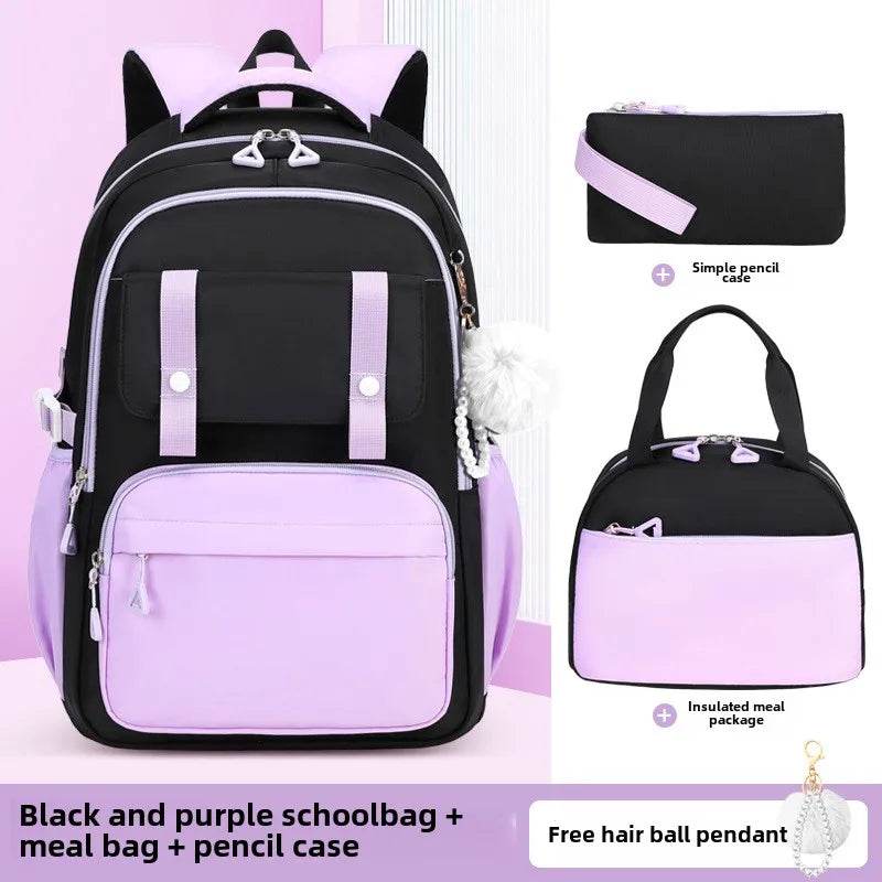 SET Backpacks for Girls School Bags Aesthetic Backpack Elementary Student Teen Girls Cute Bookbag Kids Backpack Girls mochila - AIAZ
