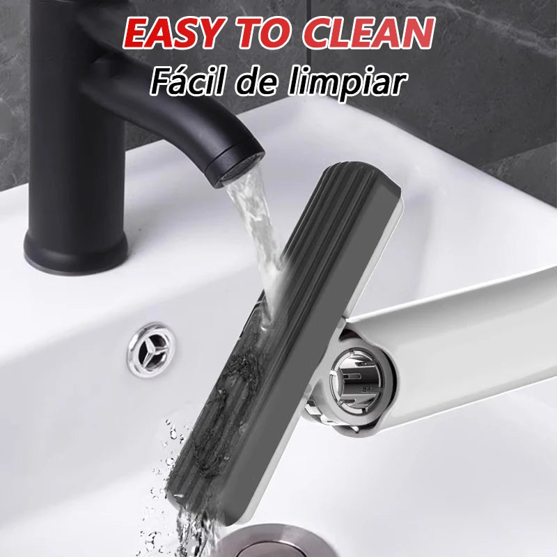 Mini Self Squeeze Mop, Powerful Folding Household Clean Tools, No Hand Wash, Strong Absorbent Mop for Bathroom, Kitchen, Desktop