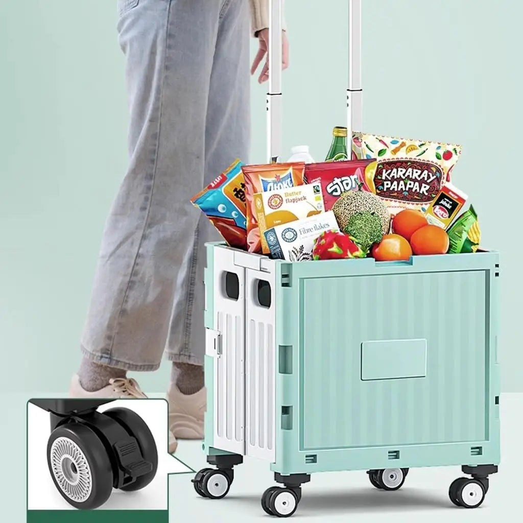 Multifunctional Camping Trolley Large Capacity Portable Folding Outdoor Storage Box Home Camping Push Box Camping Equipment