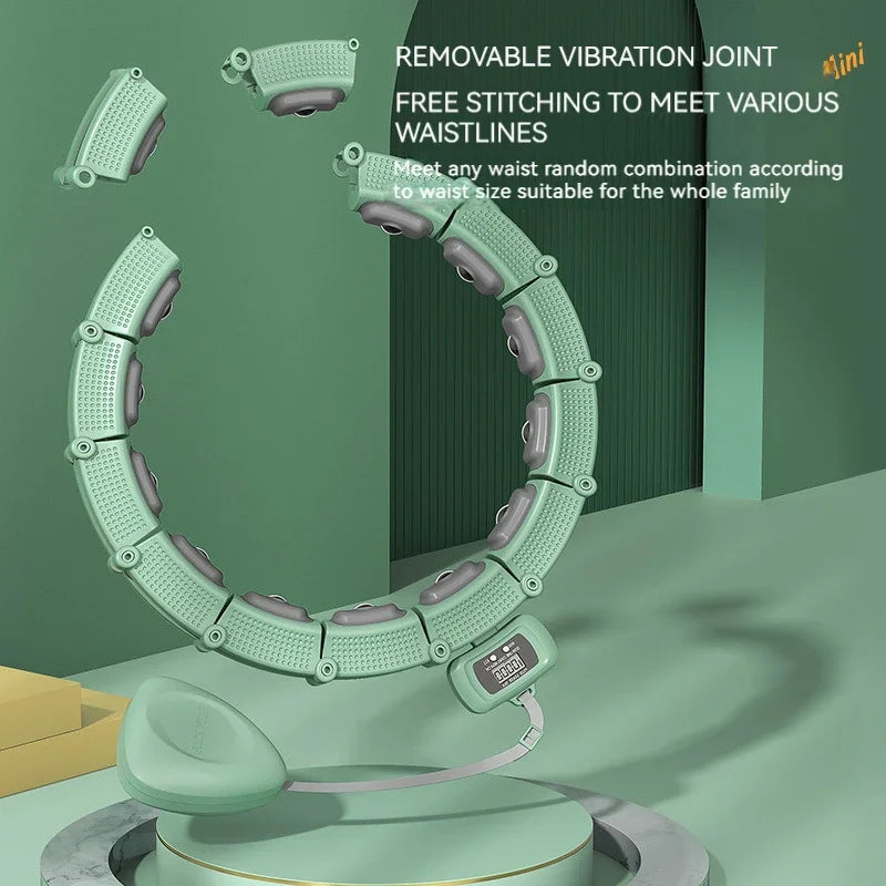 Smart Counting Weighted Hola Hoop Adjustable Detachable Fitness Ring for Women Weight Loss Waist Exercise Portable Gym Equipment