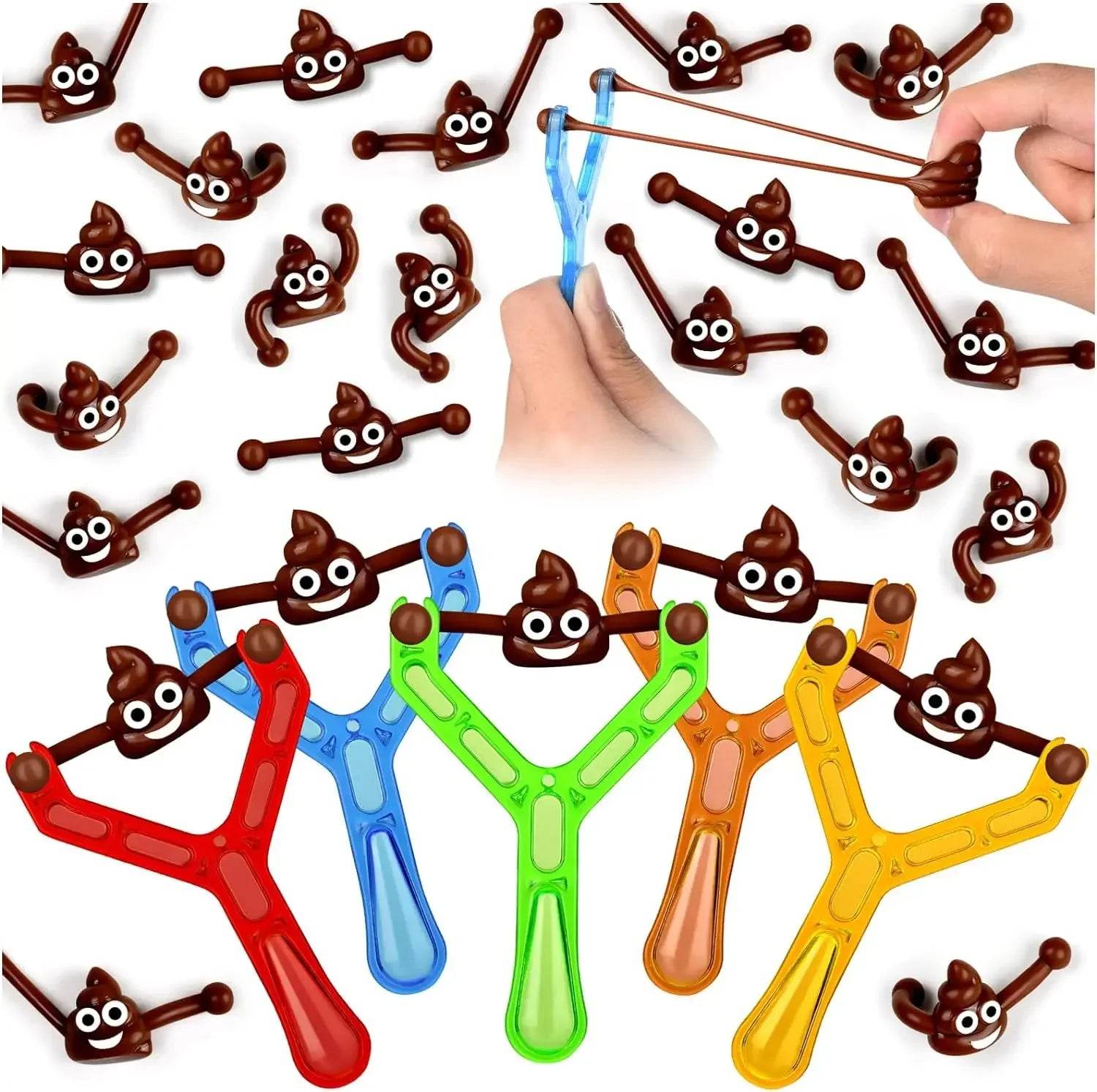 1/6/12set Fun Colorful Shooting Fake Poop Toys For Kids Birthday Party Favor Bag Piñata Filler Boys Girls Party Gifts Supplies - AIAZ
