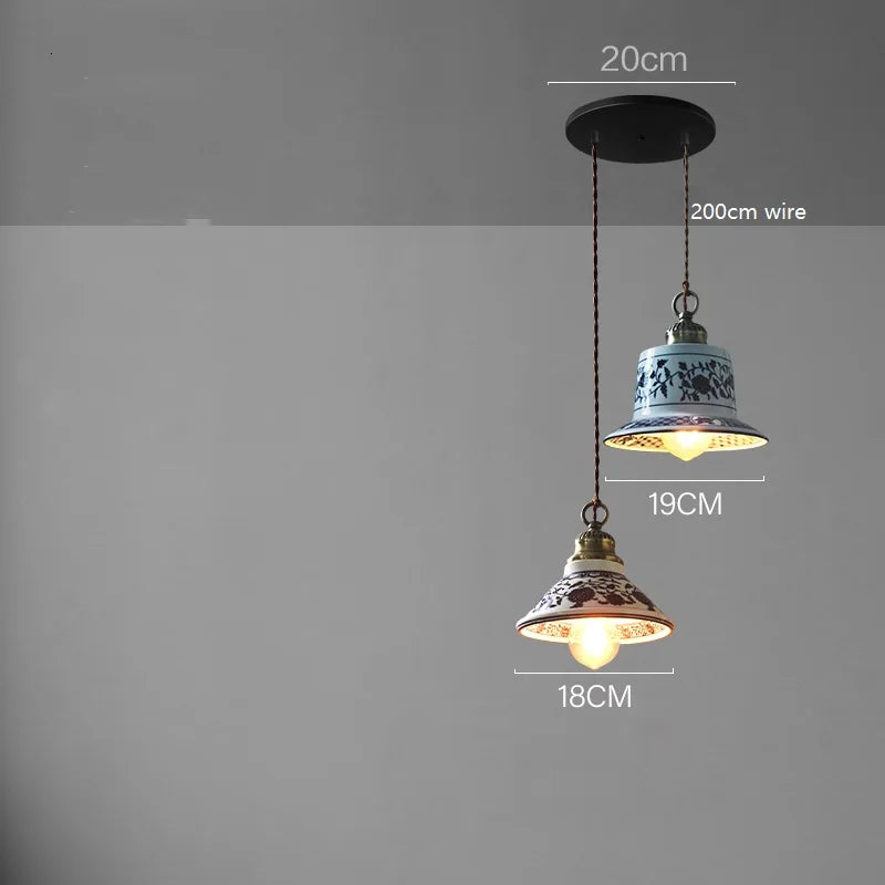 IWHD Modern Simple Ceramic LED Pendant Lamp Home Indoor Decor Lighting Bedroom Restaurant Dinning Living Room Lights Hanglamp