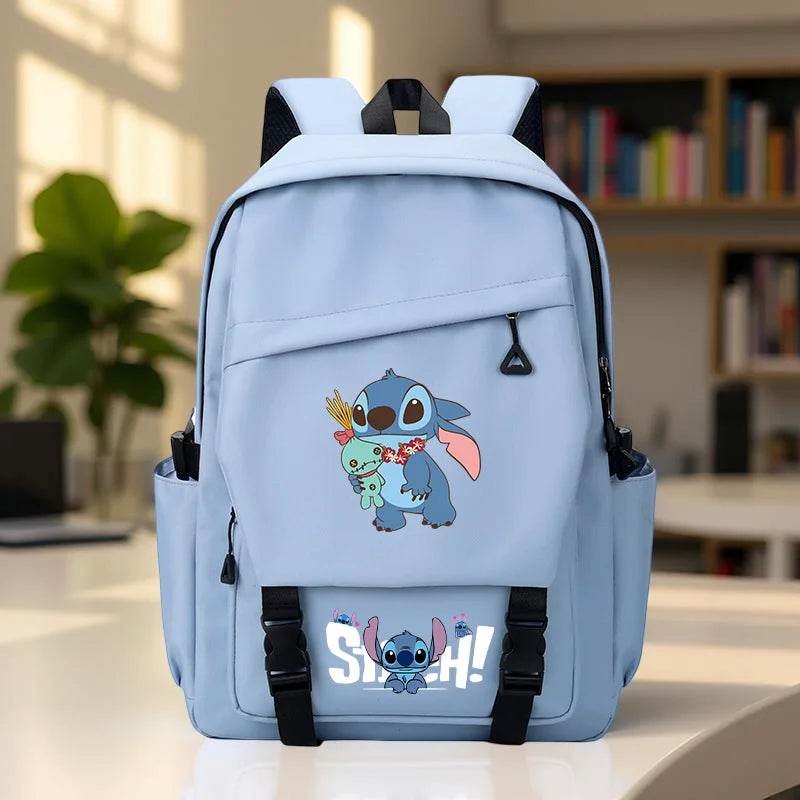 3pc Stitch Large Capacity Backpack Set, Tote Bag and Pencil Case with Adjustable Straps for Daily Commute and Back to School - AIAZ