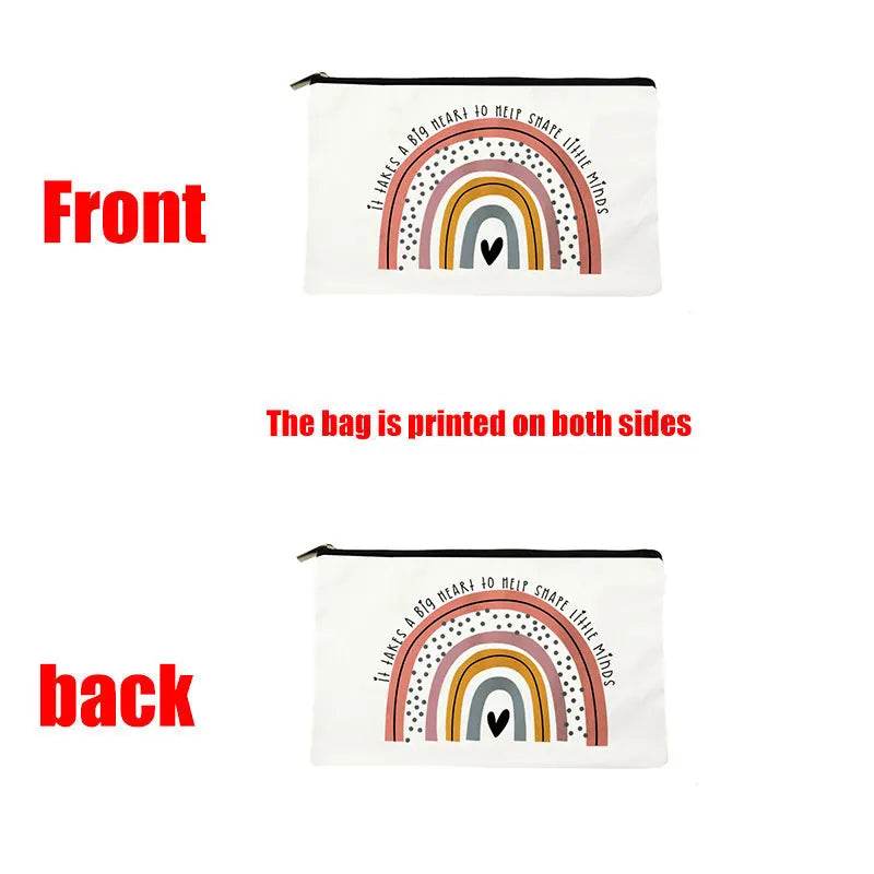 Teacher Travel Toiletry Organizer Makeup Bags Purse Pencil Pen Case School Pencil Case Stationery Supplies BagTeachers Gift - AIAZ