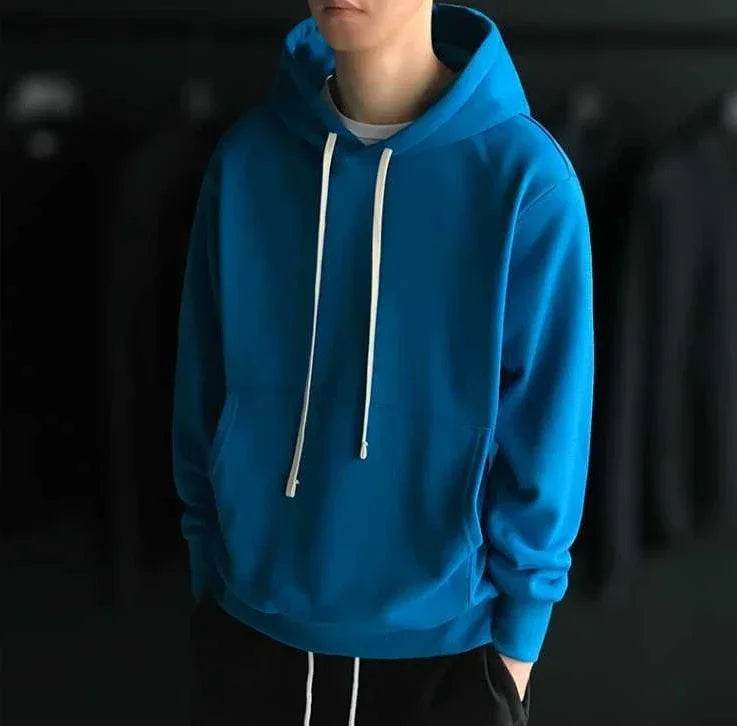 Male Clothes Hooded Solid Sweatshirt For Men No Logo Hoodies Yellow Designer Sweat Shirt Simple Elegant Hot Low Price New In S - AIAZ