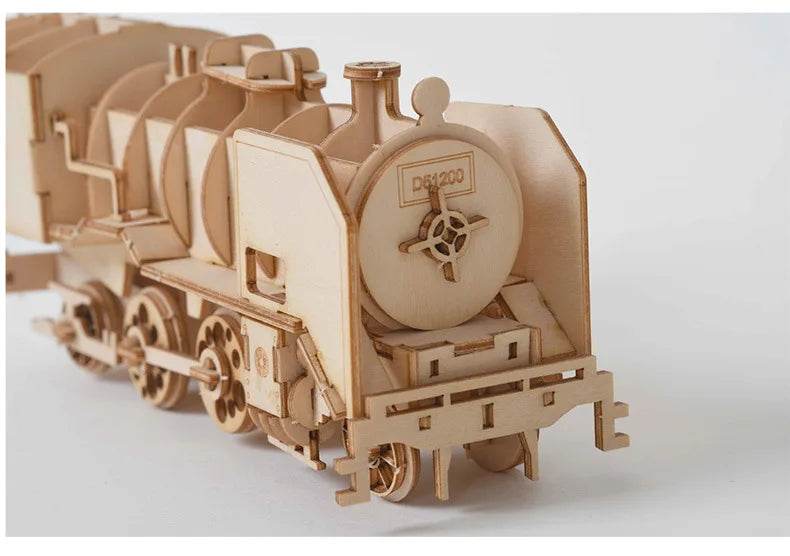 Diy 3d wooden puzzle for Assembly Puzzle Laser Cutting Sailing Ship Biplane Steam Locomotive Train Toy diy Kit for adults Child - AIAZ