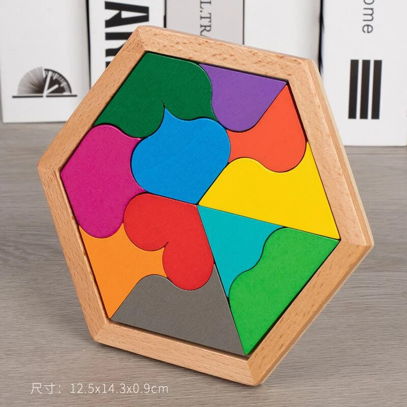 27 Style Block Puzzle Jigsaw Puzzle Board Classical Puzzle Children's Toys Hexagonal Alien Chess Tangram Puzzle Toys