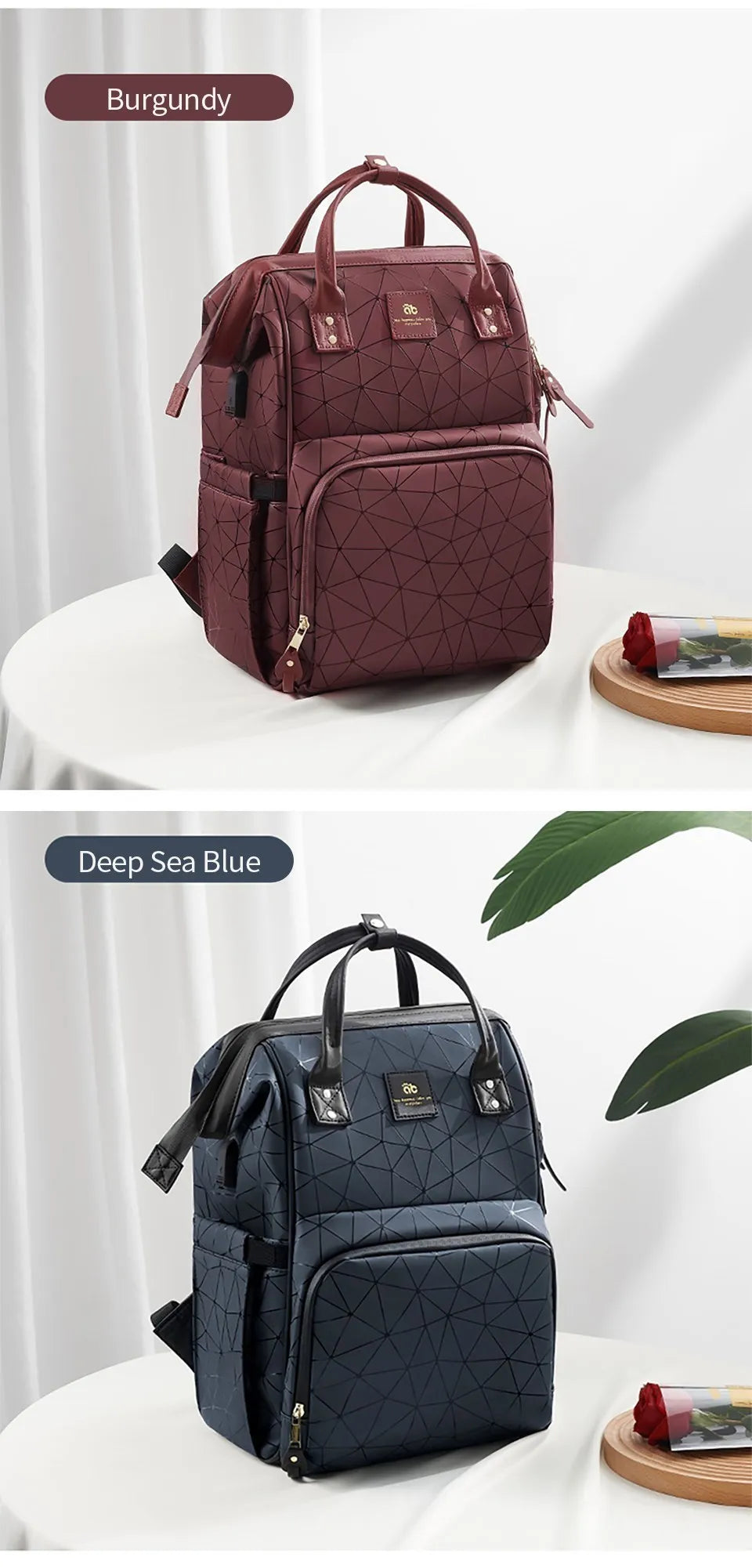 AIBEDILA Mommy Bag Waterproof Large Capacity Fashionable and High Quality Supplies Supplies for Pregnant Women Babies Backpacks