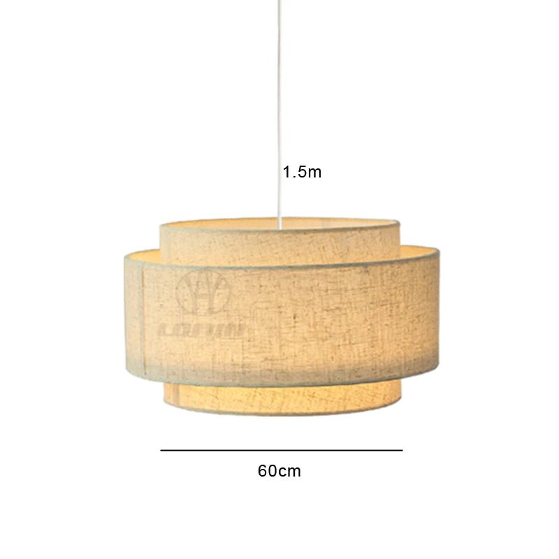 GEW Wabi-Sabi Hand-knitted Chandeliers Nordic Fabric Lampshade Pendant Lights For Restaurants, Shops, Bedroom Home Decor BT3001