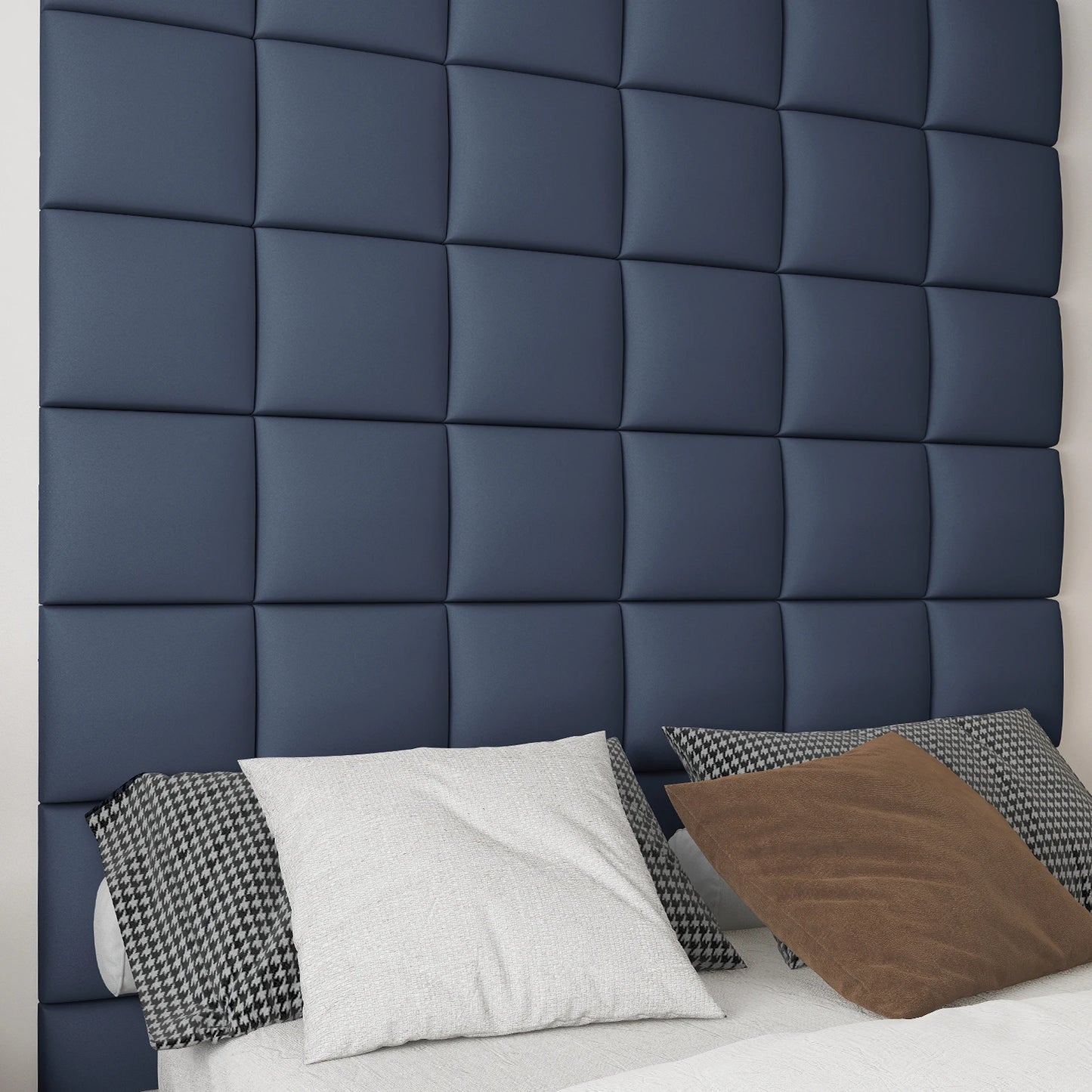 Art3d Adjustable Headboard for King, Twin, Full and Queen, Wall Mounted Upholstered Wall Panels (6 PCS, 9.84" x 9.84")