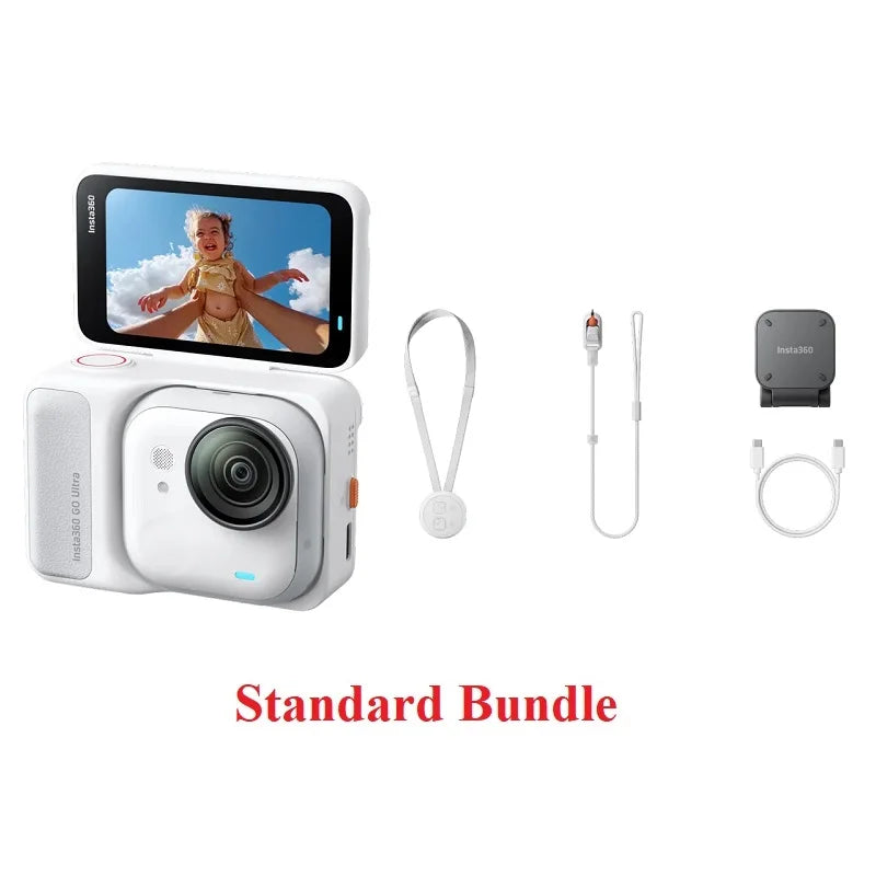 2025 NEW Insta360 Go Ultra Mini  Camera 53g 1/1.28 Inch Image Sensor FlowState Wi-Fi GPS Insta 360 GO Ultra Action Sport Camera