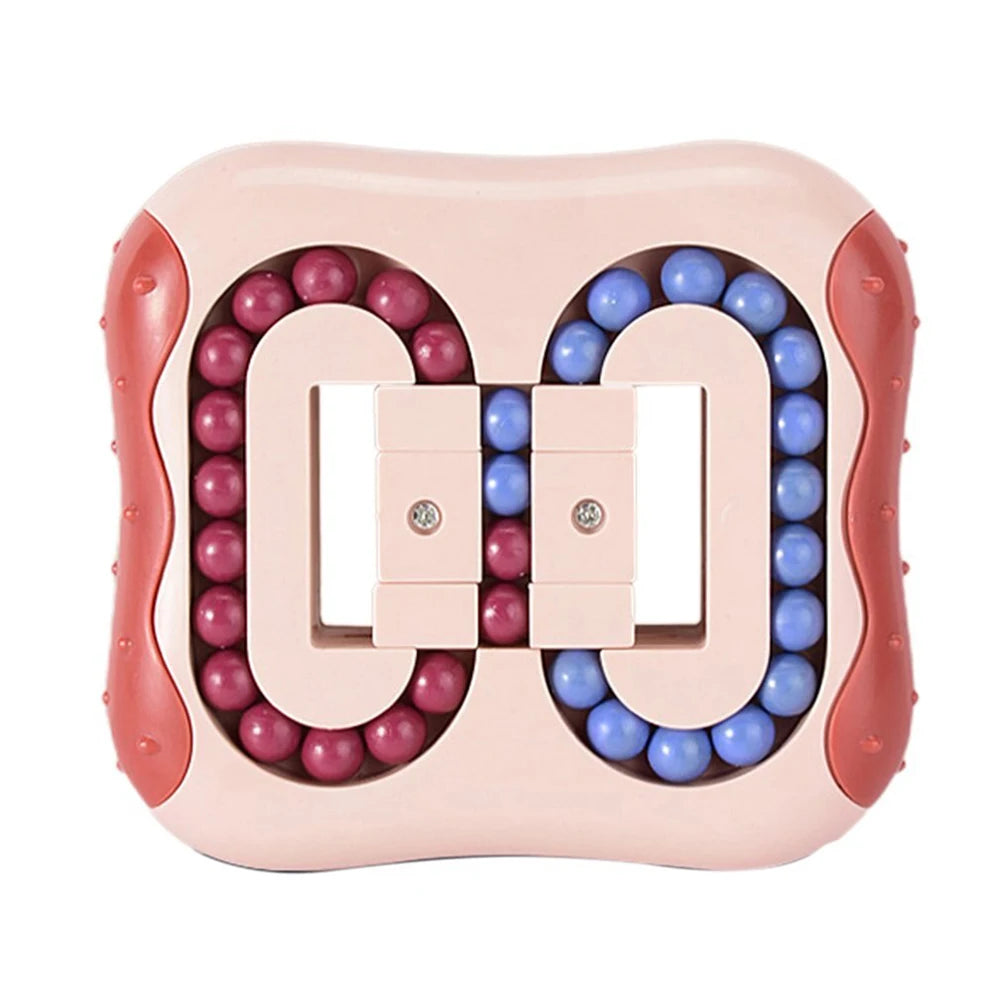 Rotating Magic Bean Cube Square Rotate Slide Puzzle Bead Fidget Toy Brain Teaser Stress Relief Educational Game for Kid Adult