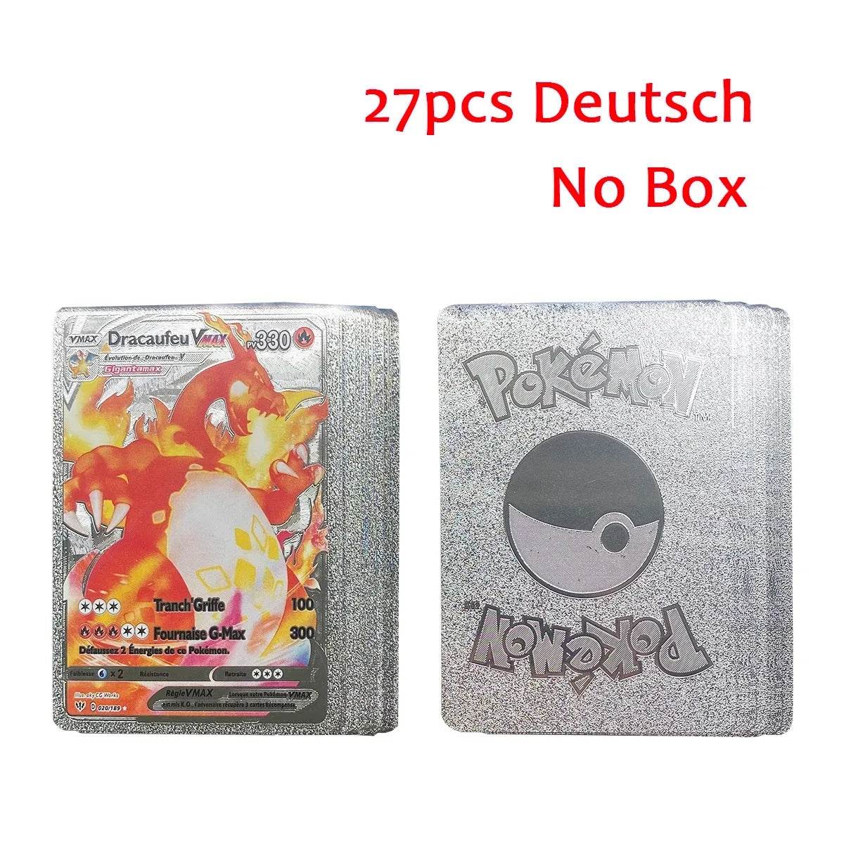 27-110pcs Pokemon Cards Pikachu Gold Silver Black Colorful Vmax GX Vstar Spanish English French German Collection Card Toys Gift - AIAZ