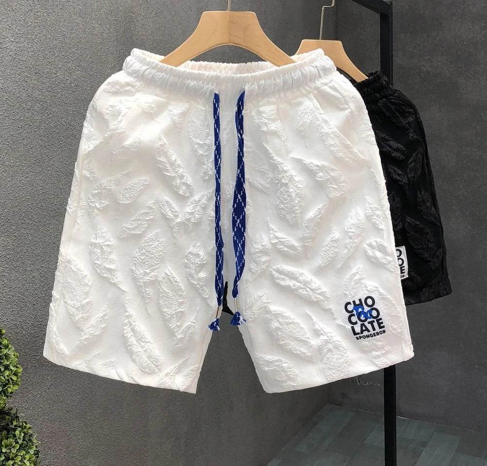 Men's Shorts Beach White Male Short Pants Baggy Printed New in Pant 2025 Fashion Designer Streetwear Dry Fit Summer Elastic Thin - AIAZ