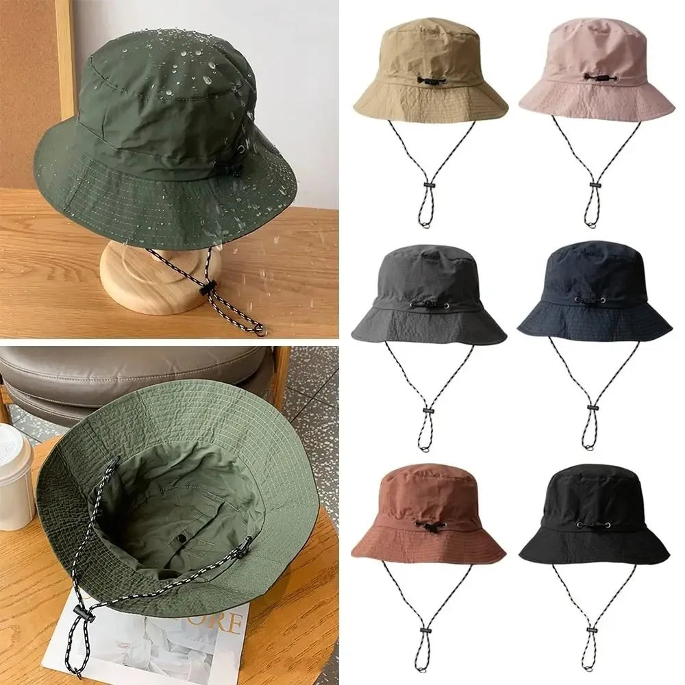 Summer Sun Protection Waterproof Fisherman hat Bucket Hat Camping Hiking Cap With Storage Bag Anti-UV Sun Hat Mountaineering Cap