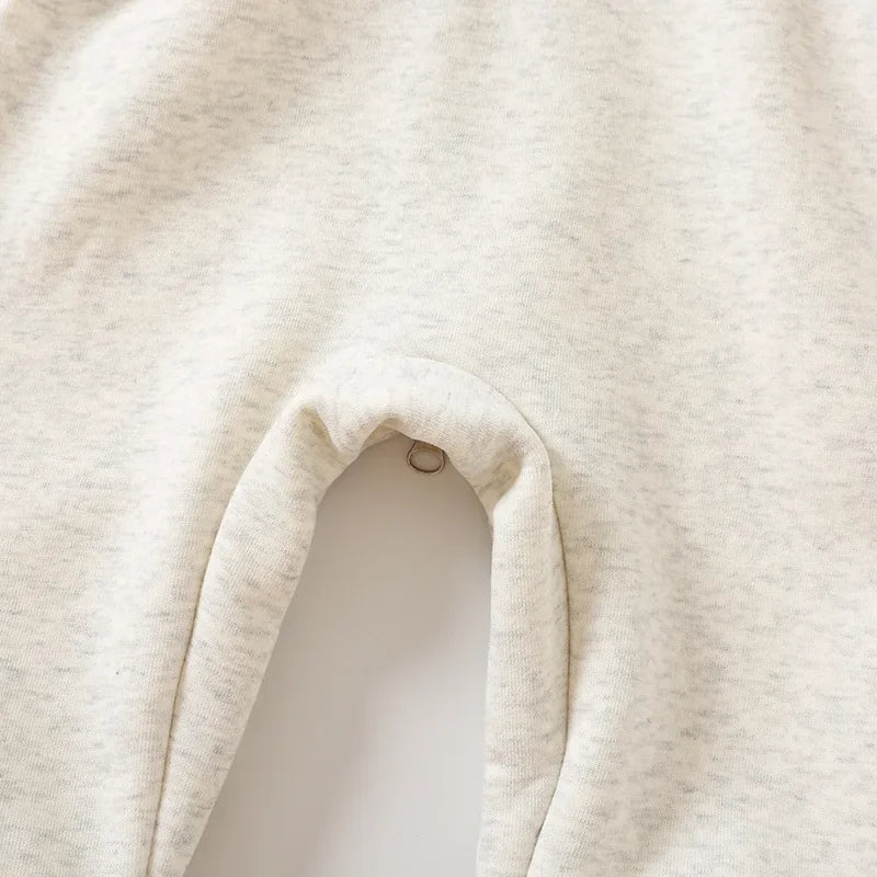 2024 Autumn Winter Baby Rompers Thick Lining Boys Jumpsuits Fur Lining Toddler Clothes Boys Outfit