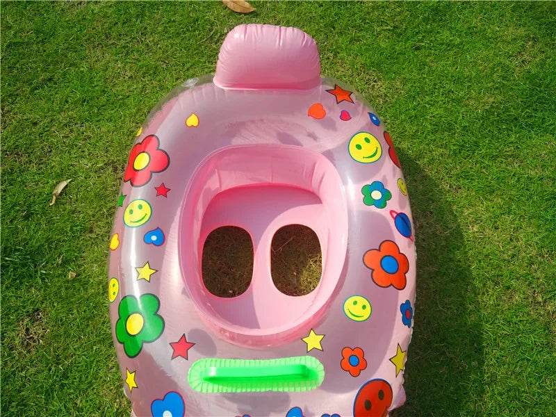 Baby Kids Swimming Floats Cartoon Ring Safety Swimming Ring Inflatable Swim Float Seat Boat Water Fun Pool Toy Gift for Baby Kid - AIAZ