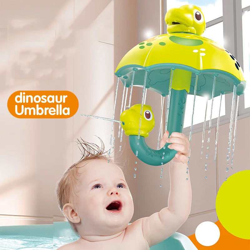 Funny Baby Bath Shampoo Rinse Cup Cartoon Shower Spray Water Dinosaur Umbrella For Baby Bath Shower Playing Gifts
