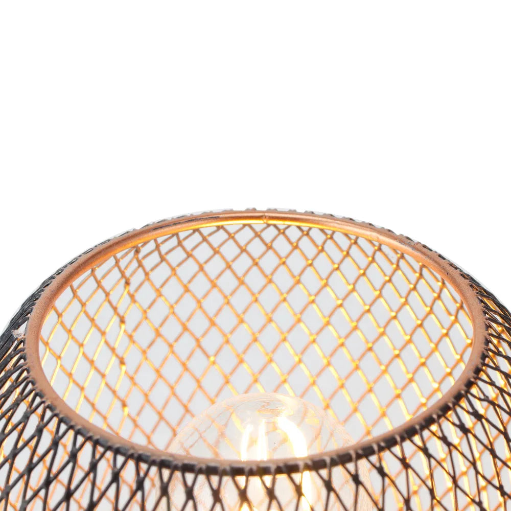 2Pcs Metal Cage Table Lamp Round Shaped LED Lantern Battery Powered Cordless Lamp for Weddings Party  Home Decor Candle Holder