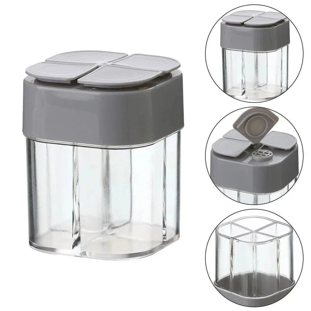 4 In 1 Camping Hiking Seasoning Jar Outdoor Cooking Grill BBQ Spice Dispenser Camping Supplies Cookware Equipment Accsesories