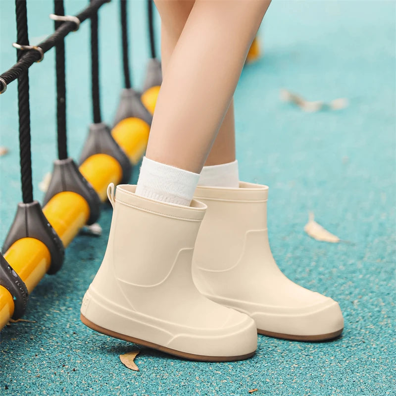 Cute Parent-Child Rain Boots Women's Anti-Slip Waterproof oes Four Seasons Universal Slip-Resistant Rubber Boots