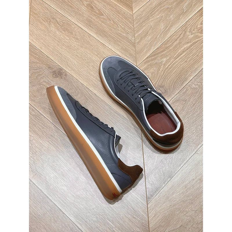 Real Leather Deqin oes ex Casual Cross Bule Sle Spring Summer Color Blo Leisure Board oes Trendy Women's Men's