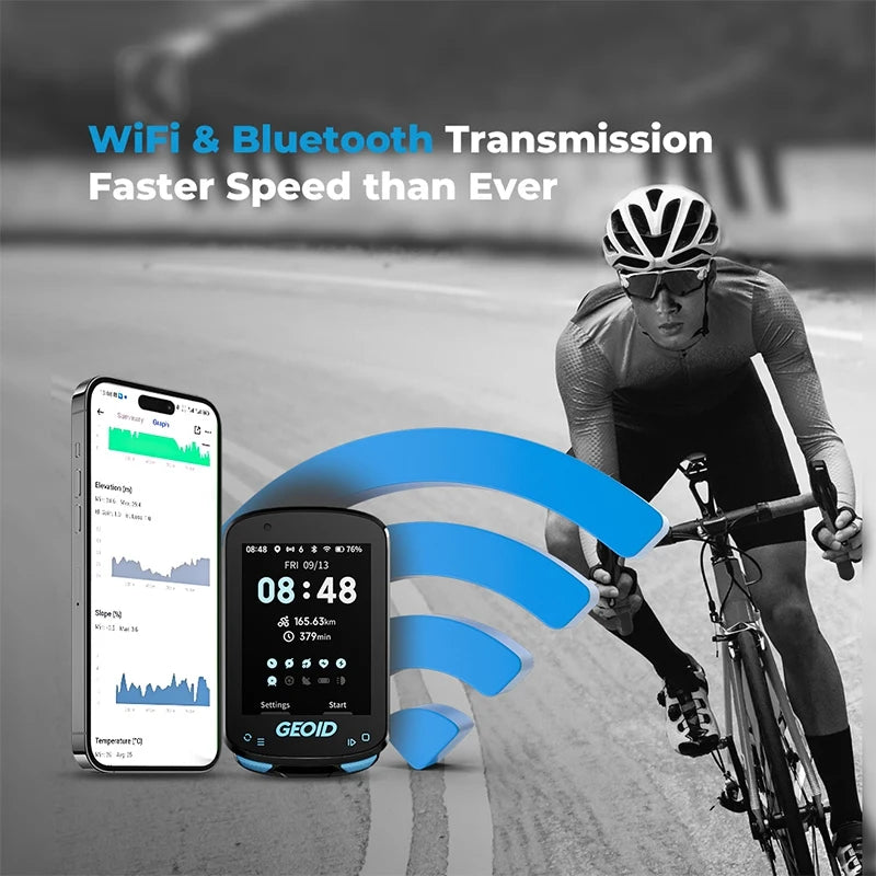 GEOID CC600 Color Screen Bike Computer Smart Navigation GPS Wireless Bicycle Speedometer WIFI ANT+ 11 Languages Cycling Odometer