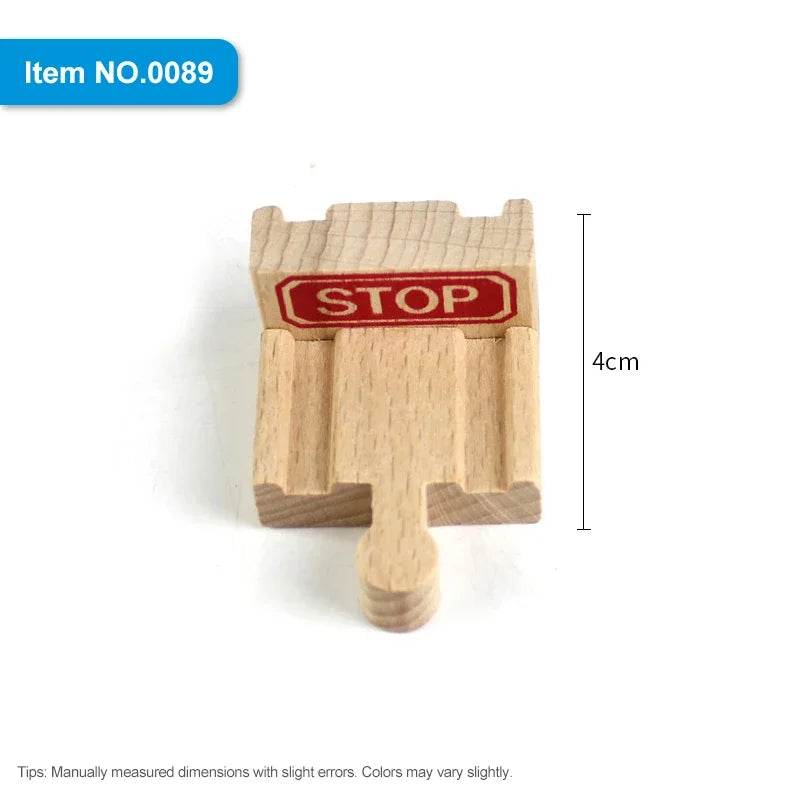 DIY Children Wooden Train Rail Track Accessories Toy Cross Track Railway Toys Compatible All Track for Kids Boys & Girls Gifts - AIAZ