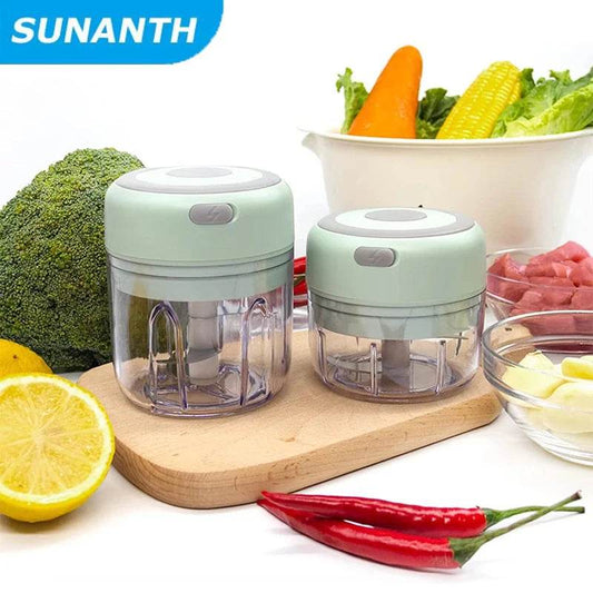 100ML/250ML Mini Electric Garlic Chopper USB Meat Grinder Garlic Masher Machine Sturdy Durable Crushed Ginger Vegetable Crusher - AIAZ