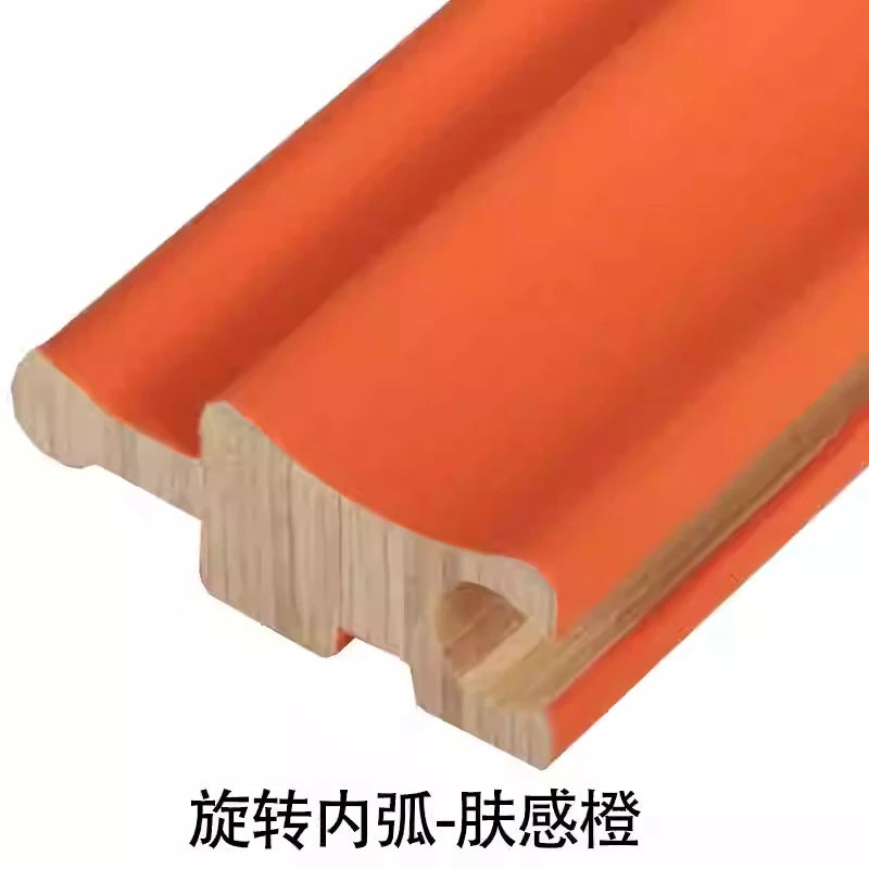 6 pieces 2.3M Rotating Solid Wood Grille Panel - Small Great wall Wrapped Cylinder Curved Internet Red Background Wall