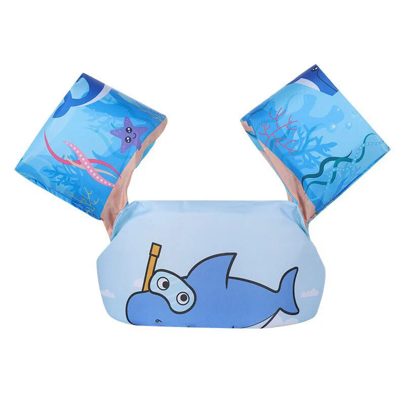 Baby Float Cartoon Arm Sleeve Swimsuit Foam Safety Adjustable Life Jacket Swimming Training Floating Pool Float Swimming Ring