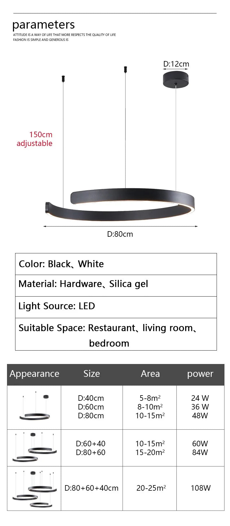 Ceiling chandelier Pendant light Chandeliers for dining room LED Bedroom living room nordic home decor Modern Round ring lamps