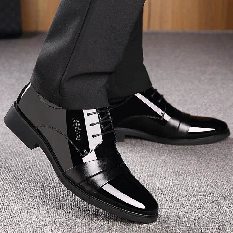 Business Men's Formal Shoes Official Leather Casual Social Shoe Male Black High Quality Fashion Gentleman 2024 Style Legitimate - AIAZ