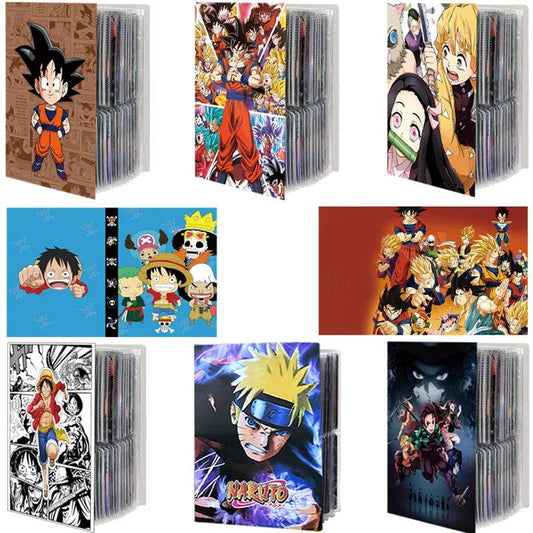 240pcs Card Album Book Naruto Dragon Ball Goku Vegeta ONE PIECE Luffy Zoro Map Letter Holder Binder Card Notebook Collection Toy - AIAZ