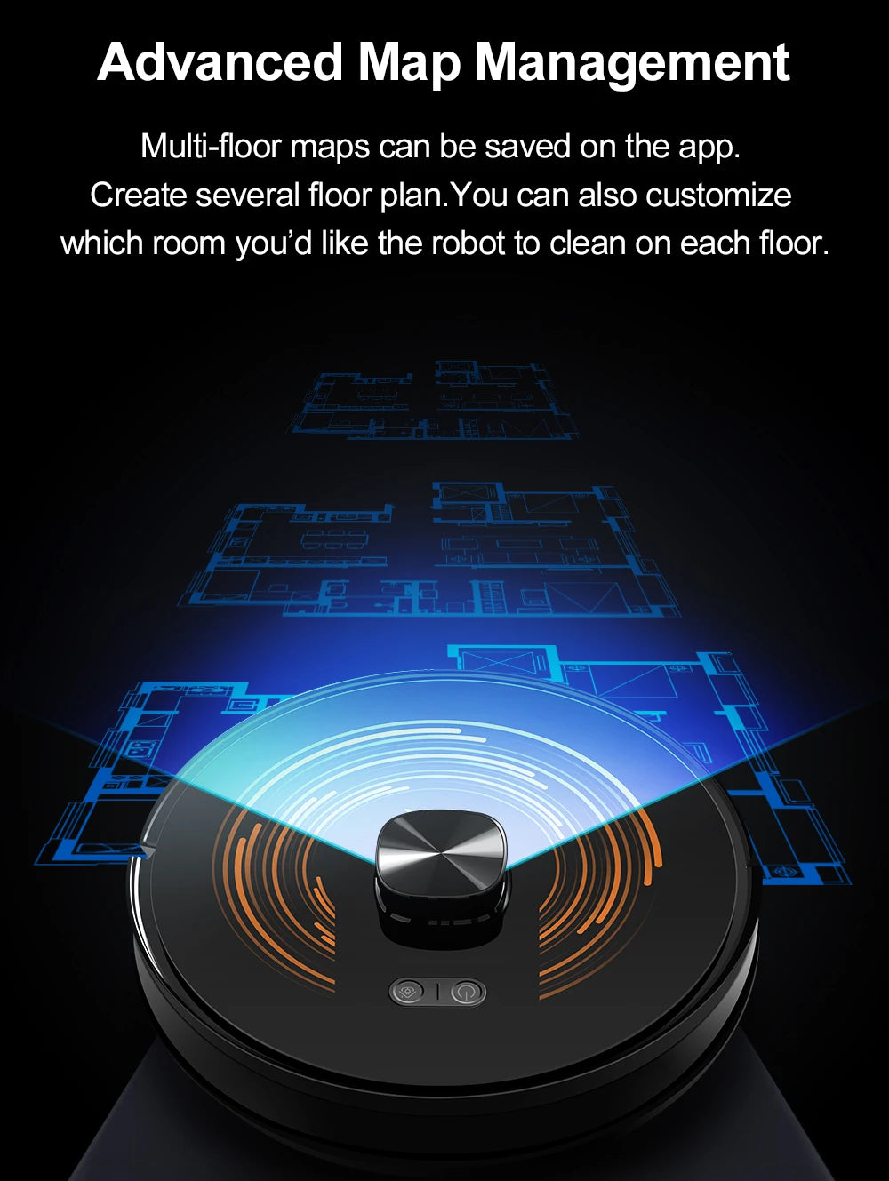 Robot Vacuum Cleaner K30 Self-cleaning dustbin, Dual Laser,UV Spot Cleaning,240mins Runtime, Auto Smart Carpet Floor Washing